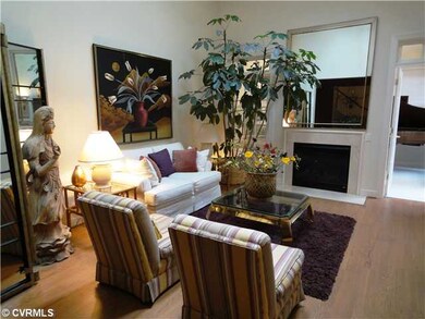 Living Room - Gas Fireplace, Skylights and vaulted