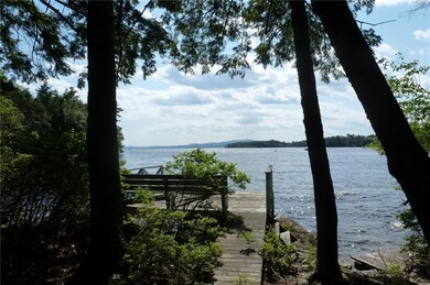 view to Great bay Sebago lake from camp