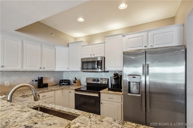 The neutral color scheme found throughout the unit