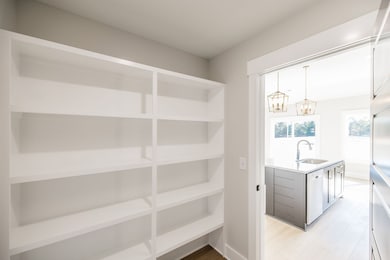 Lots of storage and all shelving is custom wood~