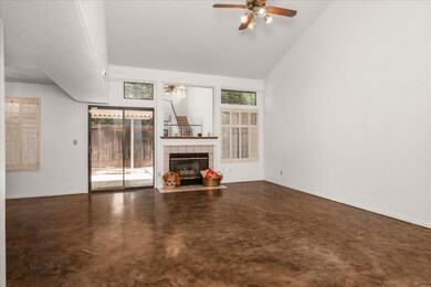 This home features a gas fireplace in the living room.