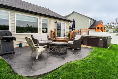 Back deck and patio with Breeo smokeless fire pit 