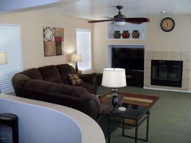 Family room with fireplace