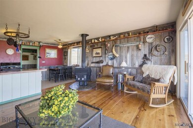 Barnwood wall in living room