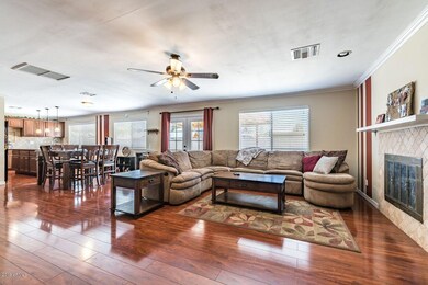 Kitchen and living areas