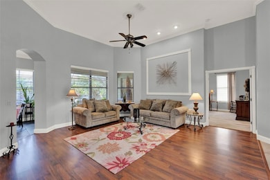 Living Room and Entry to the Private, Primary Suite