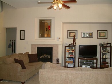 den with fire place