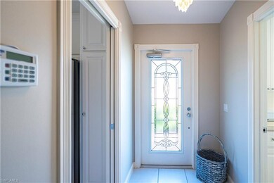 Leaded Glass Entry Door lets in lots of light
