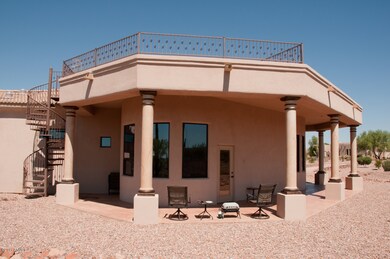 Wrap Around Patio with spiral stairway