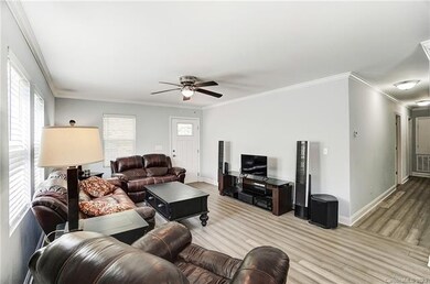 Open floor plan with great room opening to kitchen