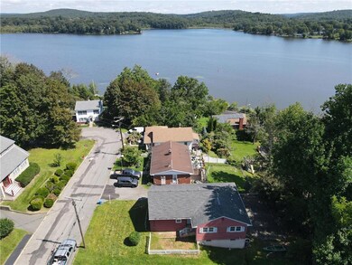 Aerial view with lake