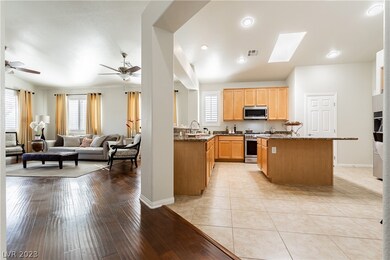 A look at how the living room and kitchen/dining a