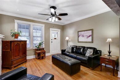 View of living room from dining area