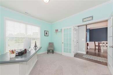 Study with french doors for privacy