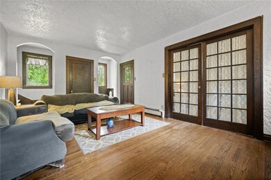 View of Living Room from Dining Room - Behind door