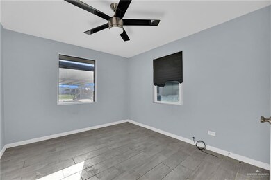 Bedroom#1 featuring light hardwood / wood-style floors and ceiling fan