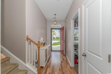 Foyer featuring light hardwood / wood-style floori