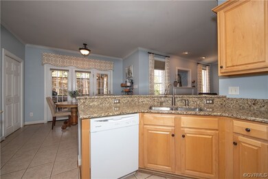 Kitchen with double bowl stainless steel sink and