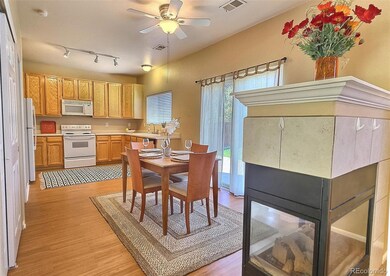 Open floorplan with slider leading to back yard