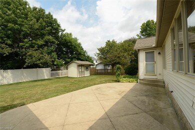 Large concrete patio