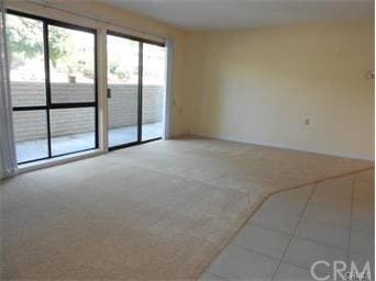 Living Room with new carpet and access to private 