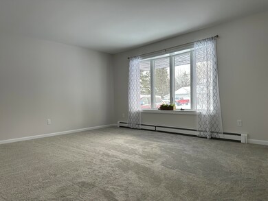Bay window and living room