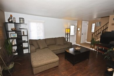 Newer exterior door and also coat closet at bottom
