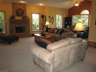 Great room with sun room.