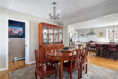 dining room open to the kitchen