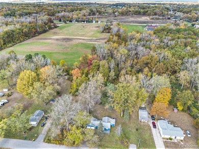 Aerial overview of property's location featuring rural landscape