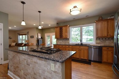 Fabulous kitchen with granite with black stainless