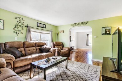 The beautiful laminate flooring continues in this 