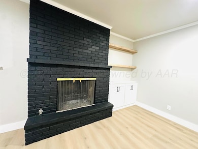 Beautiful moody toned trending fireplace