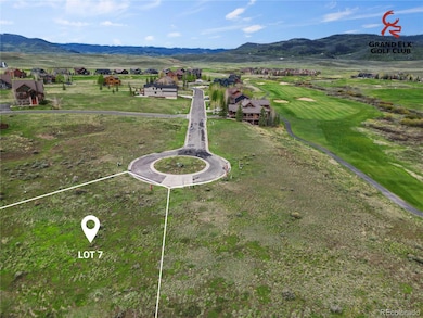 Lot 7 sits at the end of a quiet cul-de-sac with direct golf course adjacency and sweeping mountain views. Lot lines shown are approximate.