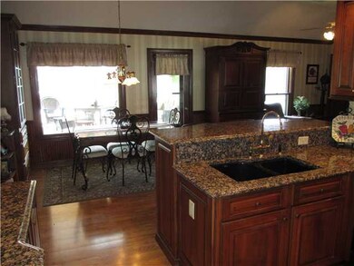 The granite is really pretty . . . Kitchen opens t