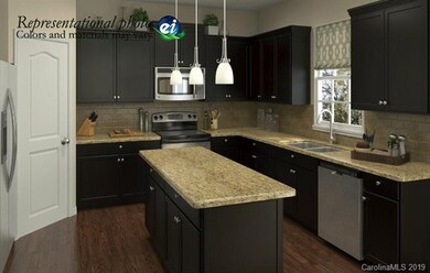 Kitchen with large island and walk in pantry-Rende