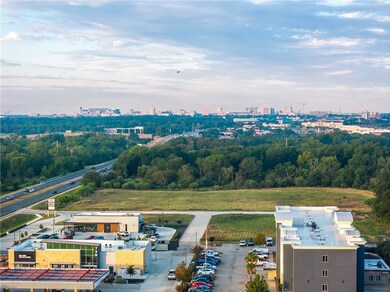 Aerial view of a tree filled landscape
