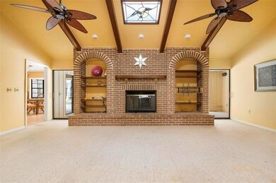 Living room with fireplace