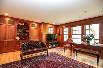 Beautiful cherry built-in shelving & cabinetry