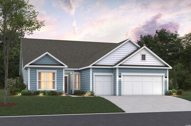 View of front of property featuring a garage and a