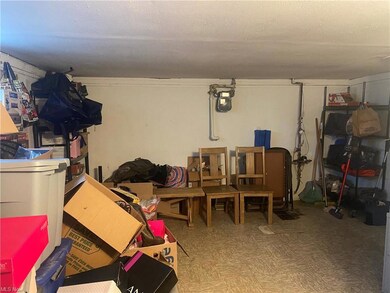 Basement has lots of space for storage.