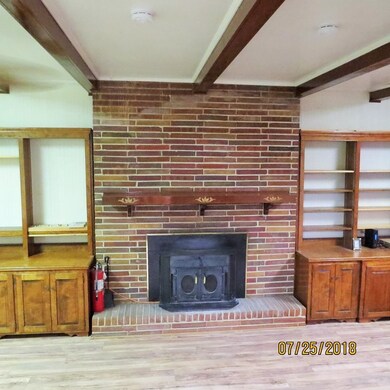Wood burning fireplace