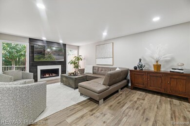 Great room with focal gas fireplace