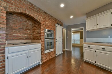 Kitch w/ brick enclosed stove