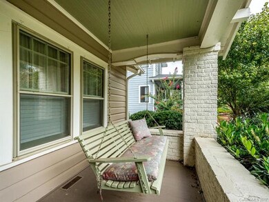 Relax on the covered front porch.
