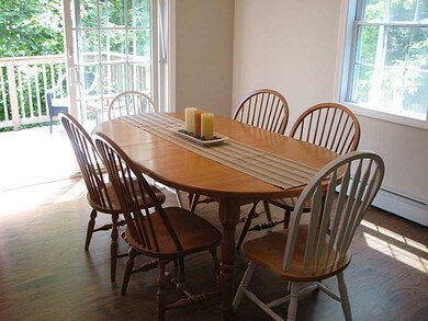 Dining Area. Sliders to a back yard deck