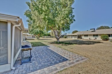 outside brick paved patio