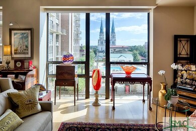 Living Room overlooking  St. John the Baptist Cath