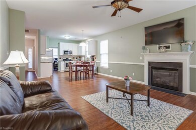 Wonderful open floor plan. Just look at those bamboo floors.