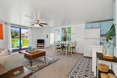 Open main living and eat in kitchen. This space is